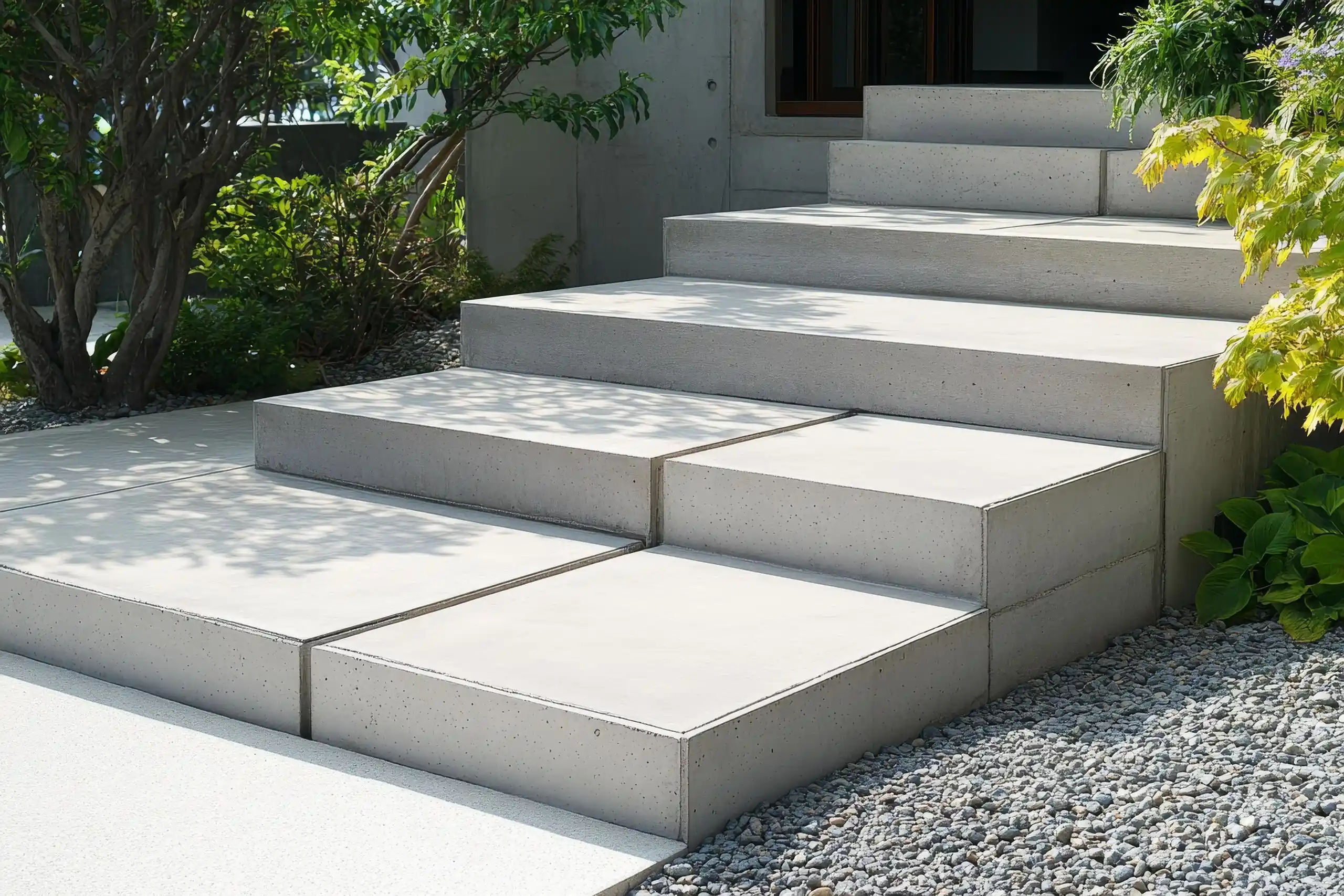 Professioneller Treppen und Podestbau mit Naturstein