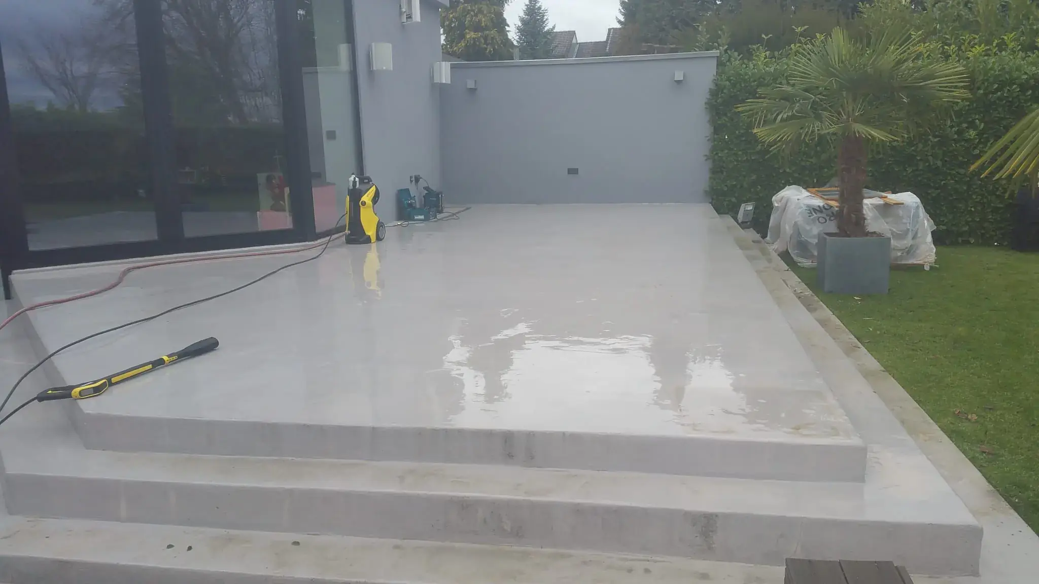 Natursteinmauer Vorher