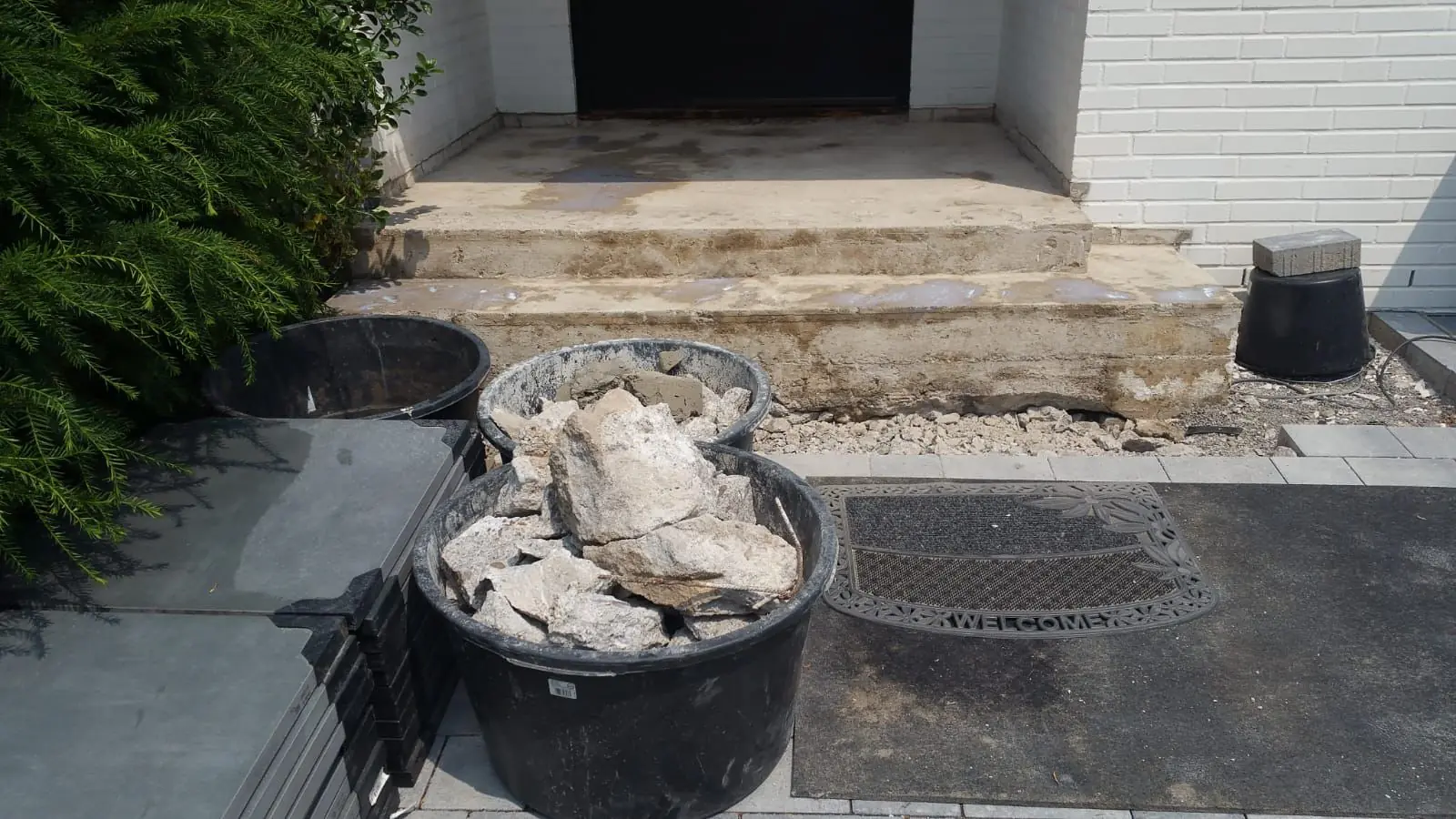 Steinreinigung Vorher